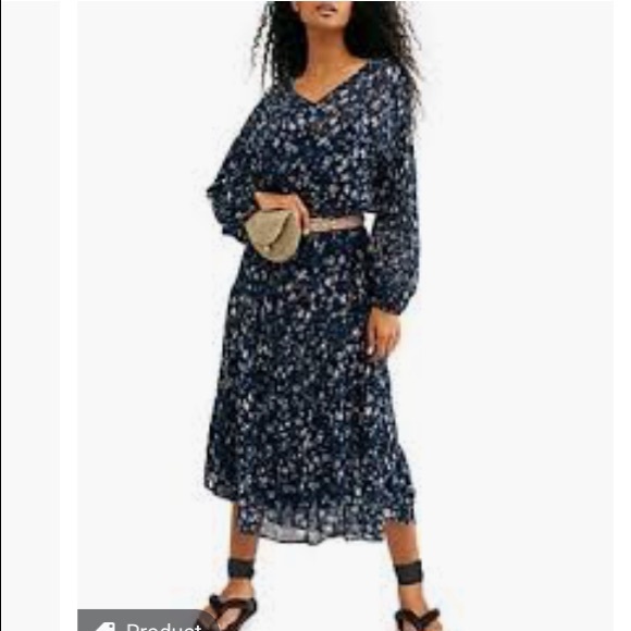 Free People Wallflower boho midi dress size S/M - Picture 2 of 3
